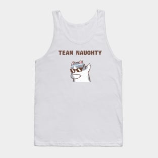 Team naughty, dabbing cat, cute christmas kitty Tank Top